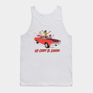 1969 Chevy El Camino Cartoon Tank Top